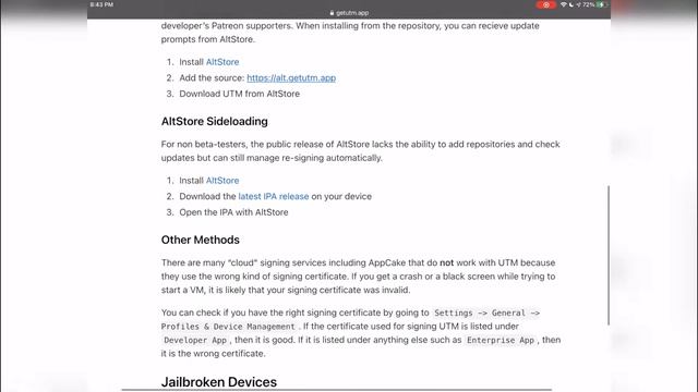 How to Sideload UTM on IOS (AltStore) смотреть онлайн