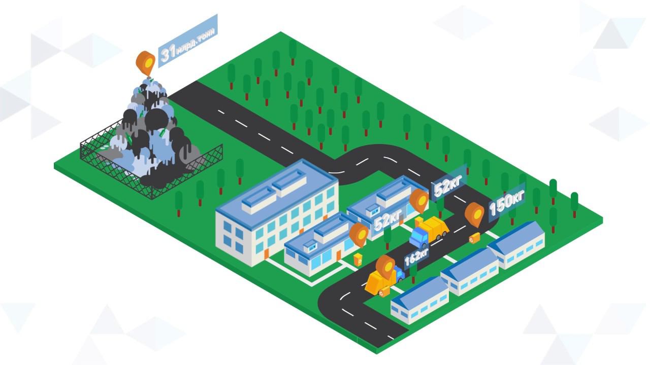Изготовление видеоролика для презентации гос.проекта. Инфографика в стиле изометрия. смотреть онлайн