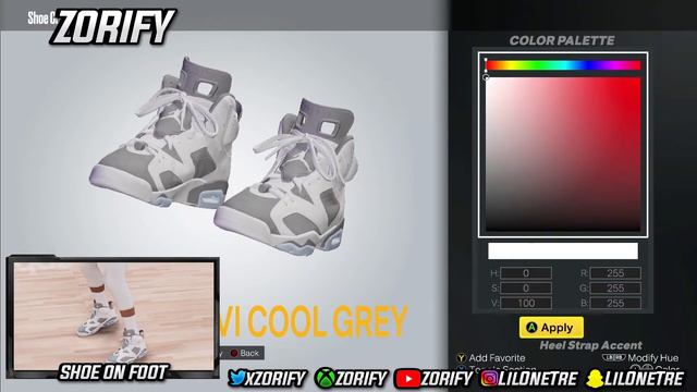 NBA 2K23 Next Gen Shoe Creator - Air Jordan 6 "Cool Grey" смотреть онлайн