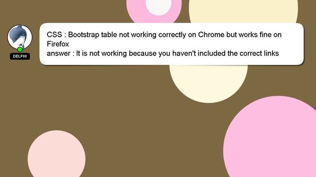 CSS : Bootstrap table not working correctly on Chrome but works fine on Firefox смотреть онлайн