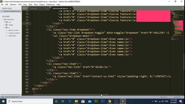 How to create Dynamic Header and Footer by jQuery | HTML Project Dynamic Header and Footer смотреть онлайн