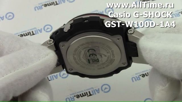 Обзор. Мужские наручные часы Casio G-SHOCK GST-W100D-1A4 с хронографом смотреть онлайн