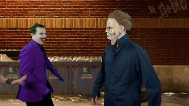 BATMAN Vs HALLOWEEN MICHAEL MYERS!! Joker, Harley Quinn, Batgirl Epic Horror Parody
