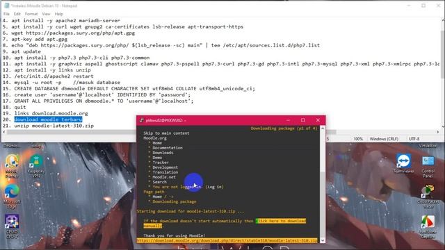 PROSES INSTALL MOODLE DI DEBIAN 10 (konfigurasi) смотреть онлайн