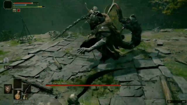 SOLO Margit, The Fell Omen Boss Fight - Reward Talisman Pouch - Done as Vagabond - Elden Ring смотреть онлайн