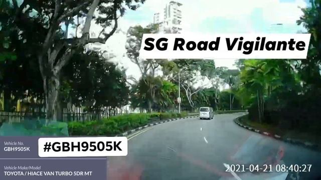 21apr2021  #GBH9505K toyota hiace decided to stop in front of the erp gantry