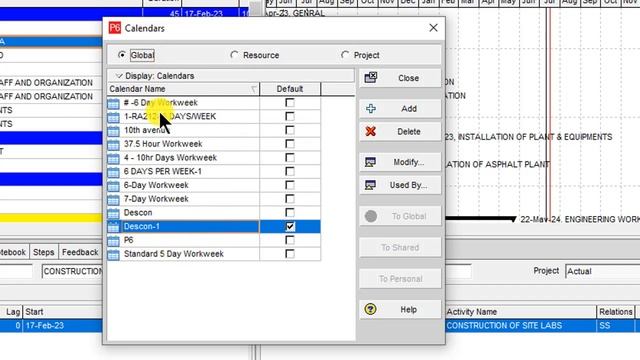 How to create Calendar in Primavera p6I Calendar Setting in P6I Calendar Modification in Primavera смотреть онлайн