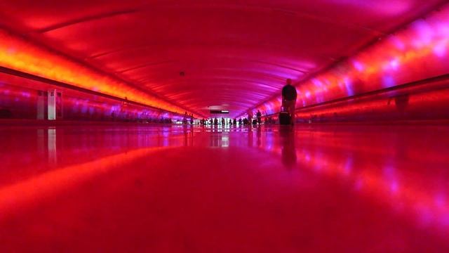 Detroit Airport (DTW) Music Tunnel смотреть онлайн