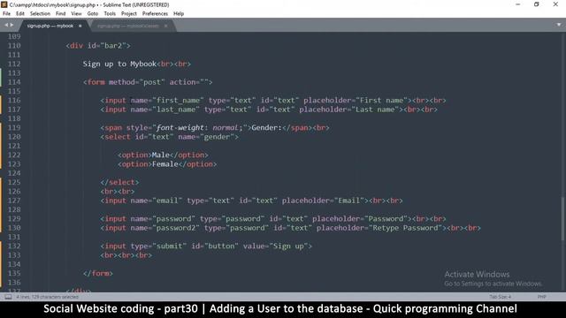 Social Website from scratch - Part 30 - Adding a User to the database | OOP PHP with MYSQL Database смотреть онлайн