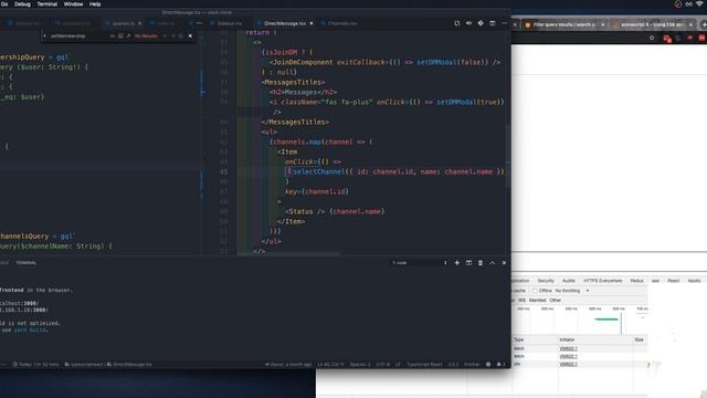 Build a real time chat using React, Typescript, Apollo - Part 7 - Dynamic Apollo Graphql queries смотреть онлайн
