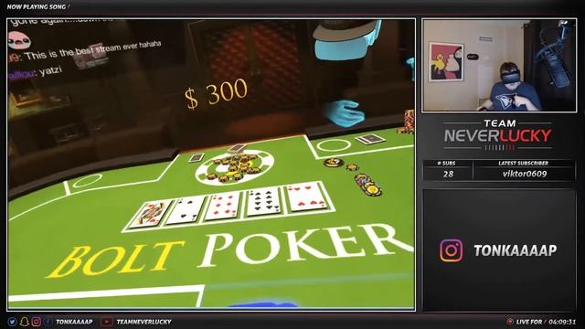 VIRTUAL REALITY poker first gameplay stream w/ tonkaaaap смотреть онлайн