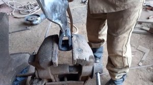 Топор из рессоры, сомаделка мясника axe @from the copalet spring