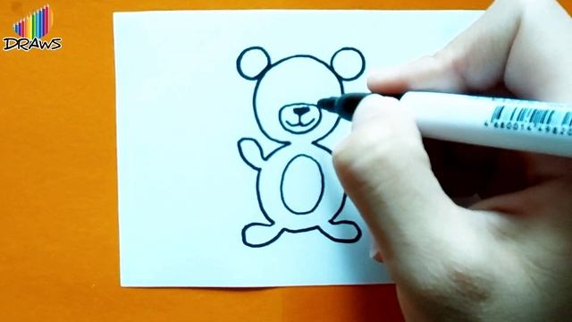 Как нарисовать мишку поэтапно/how to draw a bear step by step смотреть онлайн