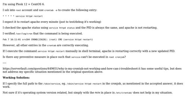 DevOps & SysAdmins: Cronjob unable to restart apache in CentOS 6 смотреть онлайн