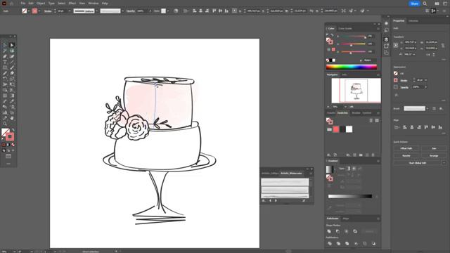 РИСУЕМ ПРАЗДНИЧНЫЙ ТОРТ В СТИЛЕ DOODLE (КАРИКАТУРА, ОТ РУКИ). ТРЕНД 2024. смотреть онлайн