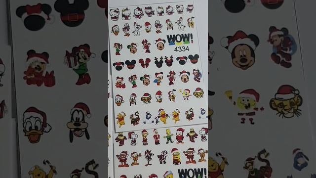 Наклейки для ногтей,водные слайдеры для маникюра декор дизайна.мульт герои.Микки Маус.Гарфилд.Миньо