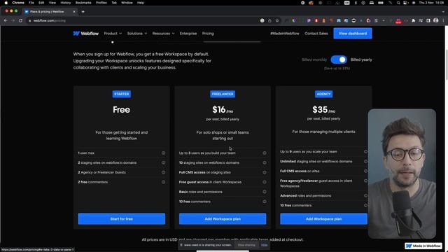 Ile kosztuje Webflow? Site plan vs workspace plan. Który wybrać plan, aby nie płacić za dużo? смотреть онлайн