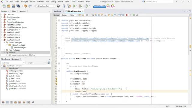 How to Display data from ?MySQL database to JTextField using Java NetBeans смотреть онлайн