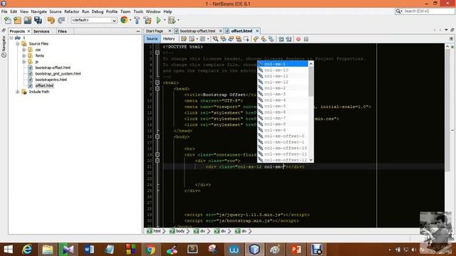 Offset In Bootstrap смотреть онлайн