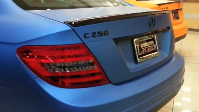 2013 Mercedes Benz C-Class Coupes Wrapped In Matte Green, Blue, Orange, By #DBX