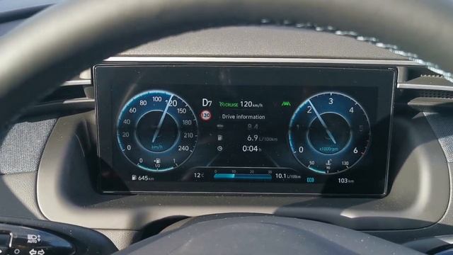 Hyundai Tucson (2021) 1.6 CRDi 7DCT - consumption on 130 km/h смотреть онлайн