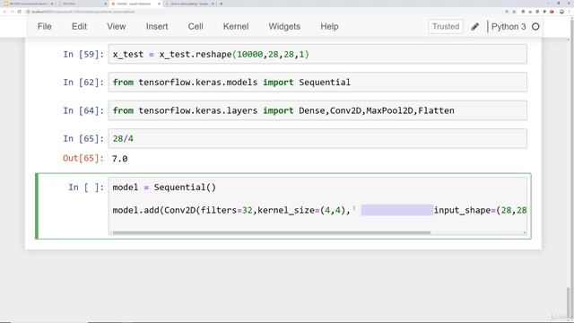 65 CNN on MNIST Part Two Creating and Training the Model смотреть онлайн