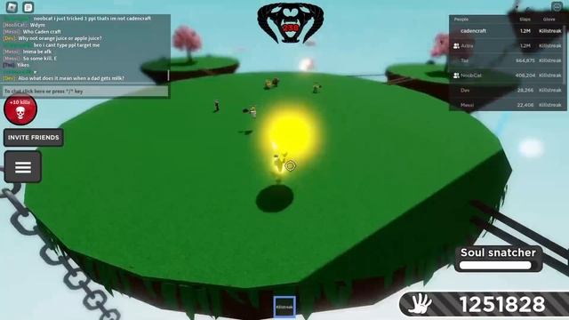 Giving away THOUSANDS of kills to RANDOM people! :D in killstreak only (Slap Battles) ROBLOX смотреть онлайн