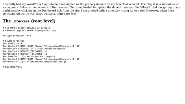 (Bluehost) navigating to the dashboard via mydomain.com/wp-admin/ results in directory listing смотреть онлайн