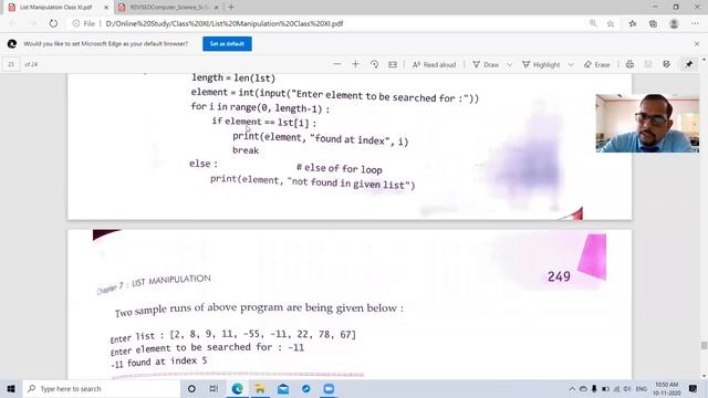 Program of Chapter 7 List Manipulation | Class XI | Computer Science смотреть онлайн