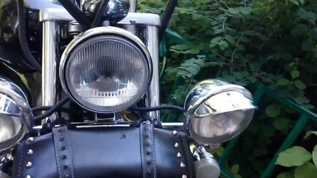 Установка/испытание LED лампы H4 в стандартную фару Honda Steed смотреть онлайн