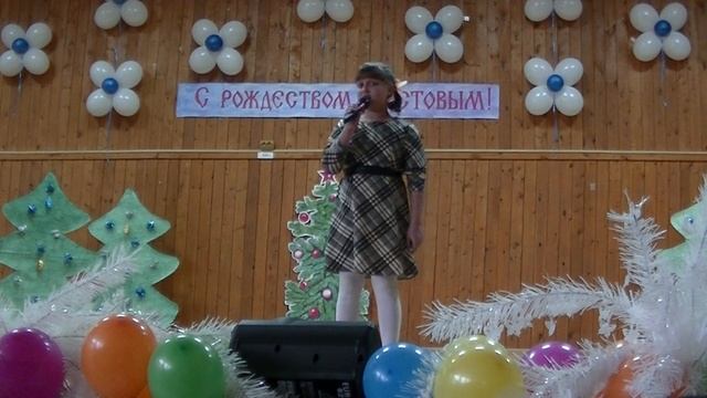 Рождество.(На лошадке в санках). Гриневская Ксения. смотреть онлайн