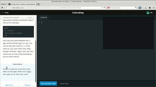 Codecademy Introduction to Ruby 11/16: Multi-Line Comments смотреть онлайн