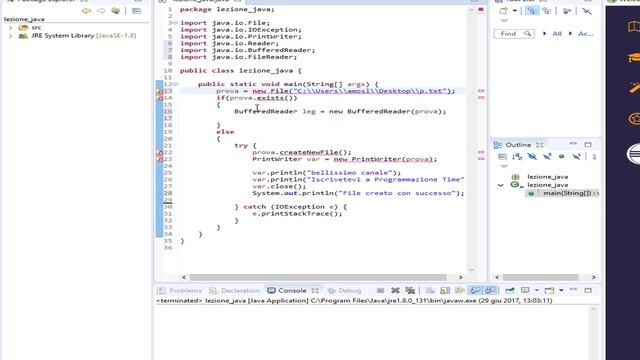 Gestire e lavorare con i FILE ~ Lezione 11 Java смотреть онлайн