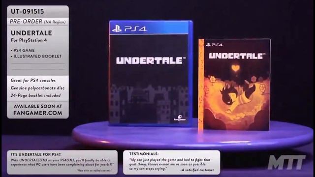 undertale was announced for the PS4 смотреть онлайн