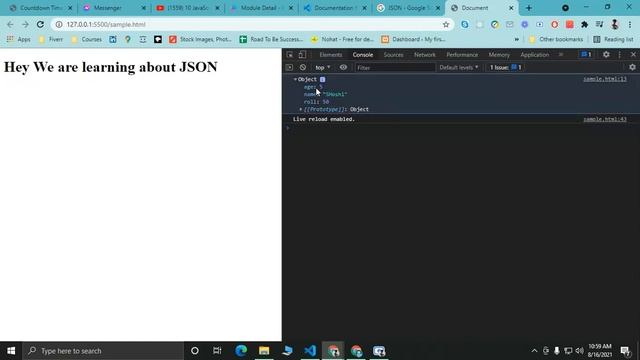 Class 89 || Topic: JSON, JSON Structure, parse, stringify, JSON properties смотреть онлайн