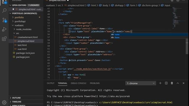 Add/Install vuejs to our page and start working with Create operation. смотреть онлайн