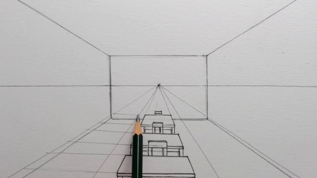 How to Draw a Room in 1-Point Perspective: A Classroom смотреть онлайн