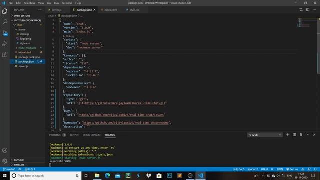 Chat application with Nodejs , express and socket.io смотреть онлайн