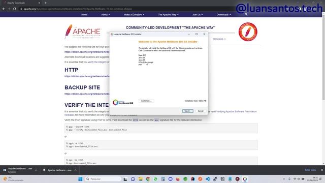 Como Baixar e Instalar IDE Netbeans 18 Java смотреть онлайн