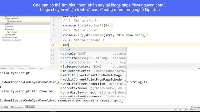 Bài 4. Hướng dẫn sử dụng String trong typescript смотреть онлайн