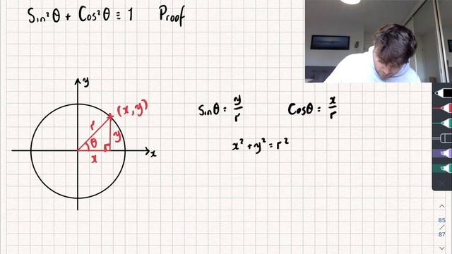 Proving Trig Identity sin^2(x)+cos^2(x) = 1 | A-Level Maths смотреть онлайн