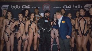 Drakhan Blackhart of Blacktape Project interviewed w/models on the red carpet after NYFW runway sho