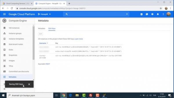 Google Cloud : FTP Setup FileZilla without SSH key using PuttyGen
