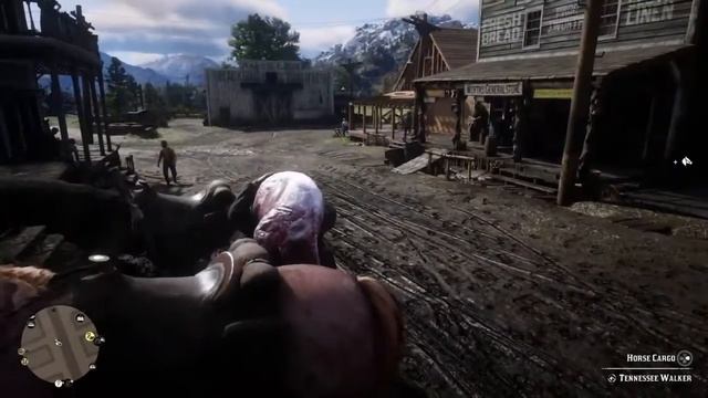 Red Dead Redemption 2 My first time getting kicked by a horse смотреть онлайн