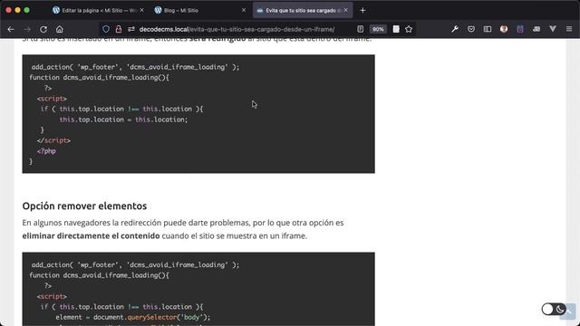 Evita que tu sitio sea cargado desde un iframe смотреть онлайн
