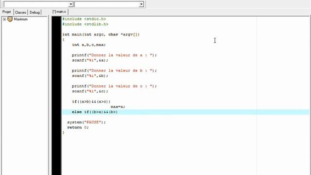 Langage C : Maximum de trois valeurs entières смотреть онлайн