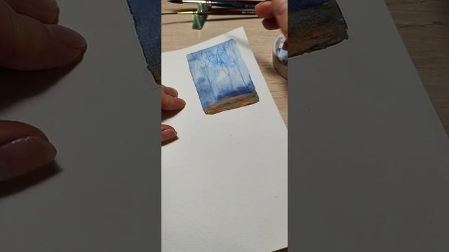 Рисую миниатюрный пейзаж и рассказываю о бумаге для акварели. Стрим от 18.02.21 смотреть онлайн