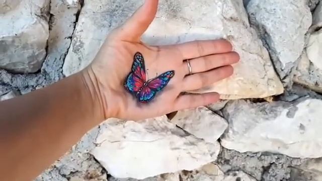 Как рисовать аквагрим. Объемная бабочка. смотреть онлайн