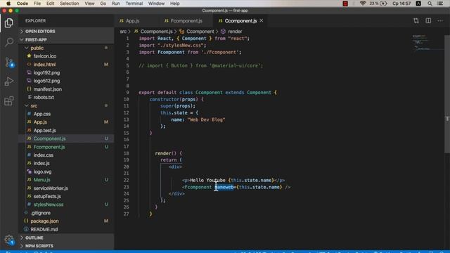 Уроки React JS - Передача данных между компонентами. Примеры React js смотреть онлайн