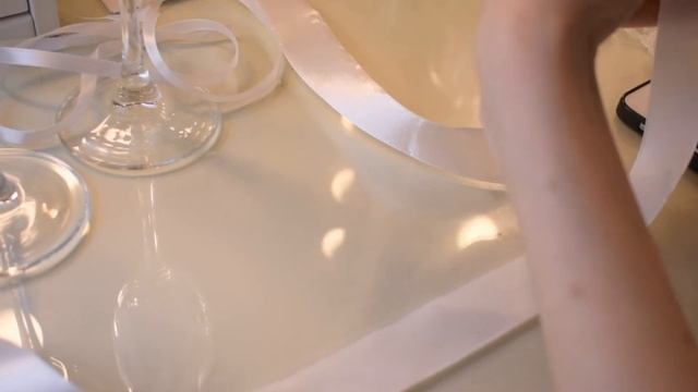 Свадебные фужеры с кружевом. смотреть онлайн